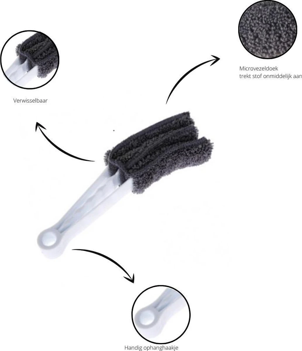 2x Luxaflex Reiniger - Jaloezie Reiniger - Lamellen Borstel - Stoffer -Plumeau - Stof Reiniger - Microvezeldoek - Borstel - 7 2x Luxaflex Reiniger - Jaloezie Reiniger - Lamellen Borstel - Stoffer -Plumeau - Stof Reiniger - Microvezeldoek - Borstel - - Afbeelding 5