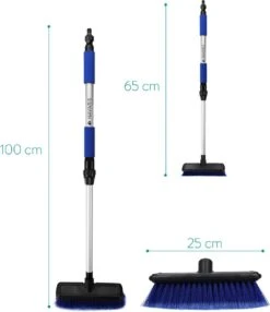 Navaris Telescopische Autowasborstel - Watergevoerde Wasborstel Voor Auto's En Ramen Met Uitschuifbare Lange Handgreep En Zachte Haren - Blauw -Bol. 1037x1200 2