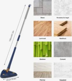 Premium Driehoekige Dweil Met Wringer - Verstelbaar En 360 Graden Draaibaar – Dweilsysteem Incl. 3 Microvezel Doeken 19 Premium Driehoekige Dweil Met Wringer - Verstelbaar En 360 Graden Draaibaar – Dweilsysteem Incl. 3 Microvezel Doeken -Bol. 1072x1200