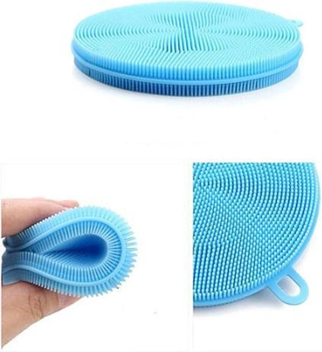 Merkloos Duurzame Siliconen Schoonmaak Spons - Schuurspons - Multifunctionele Siliconen Borstel - Keukenspons - Schoonmaakspons Voor In De Keuken - Dubbelzijdig - Universeel 5 Merkloos Duurzame Siliconen Schoonmaak Spons - Schuurspons - Multifunctionele Siliconen Borstel - Keukenspons - Schoonmaakspons Voor In De Keuken - Dubbelzijdig - Universeel - Afbeelding 3