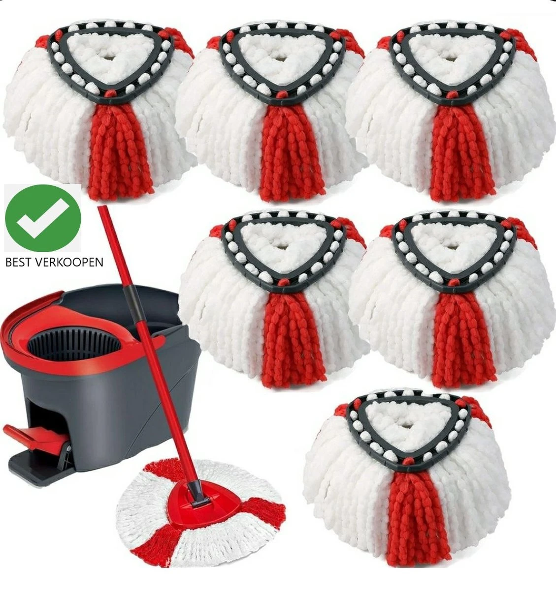 Merkloos 6x De Vervangingen Vileda Turbo! KANS! 3 Merkloos 6x De Vervangingen Vileda Turbo! KANS!