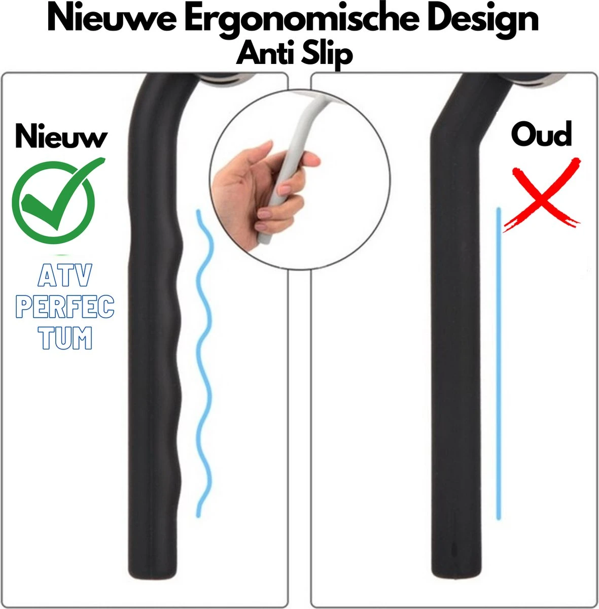 ATV PERFECTUM Douchewisser Zwart Met Ophangsysteem - Raamwisser- Trekker Douche - Silicone - 21cm X 16cm - Badkamer Accessoires - Douchewisser 4 ATV PERFECTUM Douchewisser Zwart Met Ophangsysteem - Raamwisser- Trekker Douche - Silicone - 21cm X 16cm - Badkamer Accessoires - Douchewisser - Afbeelding 2