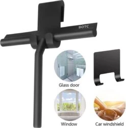 BOTC Douchewisser - Raamwisser - Silicone - 21cm X 16cm - Badkamer Accessoires -Zwart