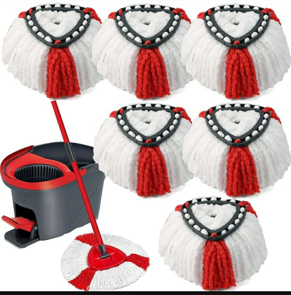 Merkloos 6x De Vervangingen Vileda Turbo! KANS! 4 Merkloos 6x De Vervangingen Vileda Turbo! KANS! - Afbeelding 2