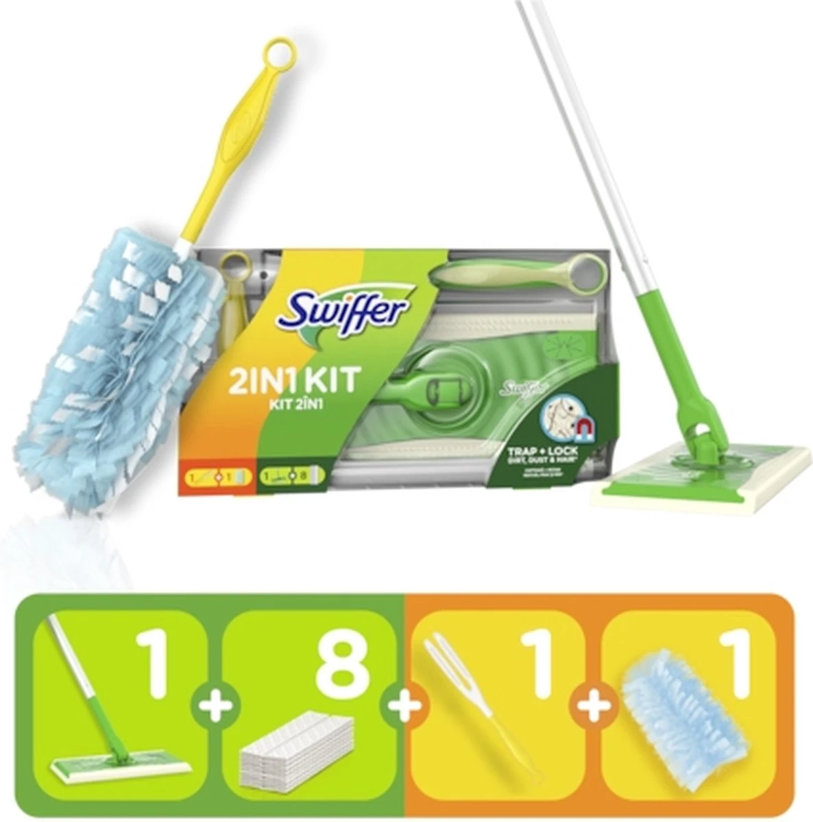 Merkloos Swiffer Combi-kit Sweeper - Floor & Duster 3 Merkloos Swiffer Combi-kit Sweeper - Floor & Duster