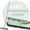 Powarkleen - Vloertrekker Met Steel & Bezem 2 In 1 - Vloerwisser Voor Badkamer Vloer - Groen -Bol. 1186x1200 5