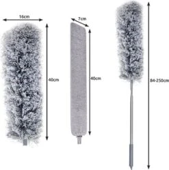 Eleganca Telescopische Plumeau Met Telescoopsteel Met 2 Koppen - 84 Tot 250 Cm - Uitschuifbaar - Ragebol - Stoffer - Lichtgewicht 10 Eleganca Telescopische Plumeau Met Telescoopsteel Met 2 Koppen - 84 Tot 250 Cm - Uitschuifbaar - Ragebol - Stoffer - Lichtgewicht -Bol. 1190x1200 5