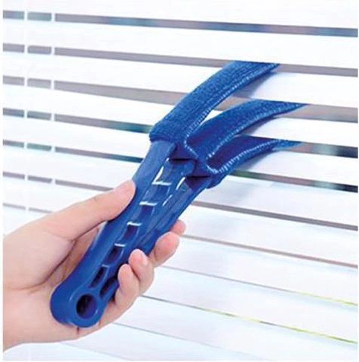 Jaloezie Reiniger + Extra Schoonmaakdoekje - Jaloezie Stoffer - Plumeau - Borstel - Lamellen Schoonmaak - Blauw 4 Jaloezie Reiniger + Extra Schoonmaakdoekje - Jaloezie Stoffer - Plumeau - Borstel - Lamellen Schoonmaak - Blauw - Afbeelding 2