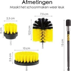 Professionele 4 Delige Borstelset Voor De Boormachine Incl. Verlengstuk, Deze Schoonmaak Schuurborstel Elektrisch Opzetborstel Schrobborstel Set Is Geschikt Als Schrobber Voor Badkamer, Auto, Keuken En Tuin 16 Professionele 4 Delige Borstelset Voor De Boormachine Incl. Verlengstuk, Deze Schoonmaak Schuurborstel Elektrisch Opzetborstel Schrobborstel Set Is Geschikt Als Schrobber Voor Badkamer, Auto, Keuken En Tuin -Bol. 1196x1200 2
