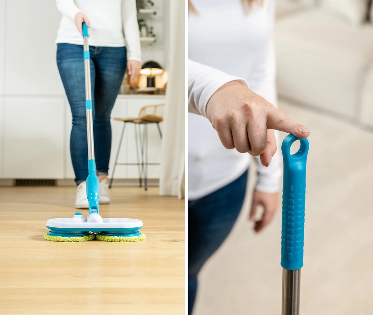 Hurricane Floating Mop - Accu Dweilset - 100 Rotaties Per Minuut 9 Hurricane Floating Mop - Accu Dweilset - 100 Rotaties Per Minuut - Afbeelding 7