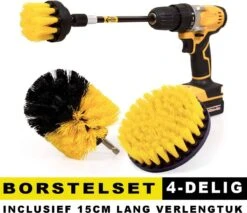 Professionele 4 Delige Borstelset Voor De Boormachine Incl. Verlengstuk, Deze Schoonmaak Schuurborstel Elektrisch Opzetborstel Schrobborstel Set Is Geschikt Als Schrobber Voor Badkamer, Auto, Keuken En Tuin 15 Professionele 4 Delige Borstelset Voor De Boormachine Incl. Verlengstuk, Deze Schoonmaak Schuurborstel Elektrisch Opzetborstel Schrobborstel Set Is Geschikt Als Schrobber Voor Badkamer, Auto, Keuken En Tuin -Bol. 1200x1034