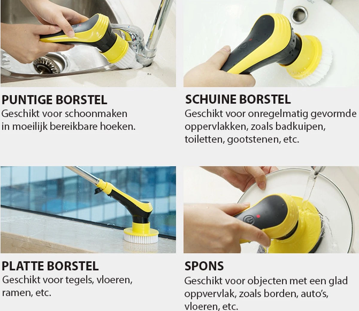 Merkloos Kibani Accu Schrobmachine 3.7V - Spin Scrubber - Elektrische Schrobber - Schrobborstel - Boenmachine - Polijstmachine - Luiwagen - Schrobber Met Steel - Poetsmachine Met 10 Opzetstukken - Multifunctionele Schrobborstel - Elektrische Dweil 8 Merkloos Kibani Accu Schrobmachine 3.7V - Spin Scrubber - Elektrische Schrobber - Schrobborstel - Boenmachine - Polijstmachine - Luiwagen - Schrobber Met Steel - Poetsmachine Met 10 Opzetstukken - Multifunctionele Schrobborstel - Elektrische Dweil - Afbeelding 6