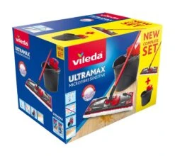 Vileda UltraMax Sensitive - Complete Set - Vlakke Microvezelmop + Emmer Met Pers - Voor Parket En Delicate Oppervlakken -Bol. 1200x1069