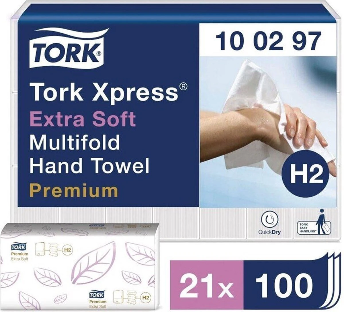 Tork Handdoekpapier Intervouw Super-soft 2-laags 2100 Vel 12 Tork Handdoekpapier Intervouw Super-soft 2-laags 2100 Vel - Afbeelding 10