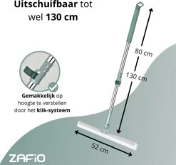 Zafio Vloertrekker Met Steel Vloerwisser Watertrekker Badkamer Douche - 80 / 130 Cm - Uitschuifbaar -Bol. 1200x1123 1