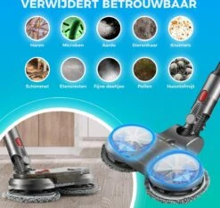 Elektrische Mop Dweil Voor Dyson Steelstofzuiger - Dweilsysteem Voor V7 / V8 / V10 / V11 Series - Vloerwisser - Vloermop 13 Elektrische Mop Dweil Voor Dyson Steelstofzuiger - Dweilsysteem Voor V7 / V8 / V10 / V11 Series - Vloerwisser - Vloermop -Bol. 1200x1132