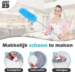 JUST23 Plumeau Uitschuifbaar Met Telescoopsteel – 60 Tot 140 Cm – Ragebol – Stoffer – Duster - Blauw - Incl. Microfiber Doek 14 JUST23 Plumeau Uitschuifbaar Met Telescoopsteel – 60 Tot 140 Cm – Ragebol – Stoffer – Duster - Blauw - Incl. Microfiber Doek -Bol. 1200x1147 3