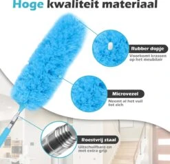 JUST23 Plumeau Uitschuifbaar Met Telescoopsteel – 60 Tot 140 Cm – Ragebol – Stoffer – Duster - Blauw - Incl. Microfiber Doek 16 JUST23 Plumeau Uitschuifbaar Met Telescoopsteel – 60 Tot 140 Cm – Ragebol – Stoffer – Duster - Blauw - Incl. Microfiber Doek -Bol. 1200x1156 6