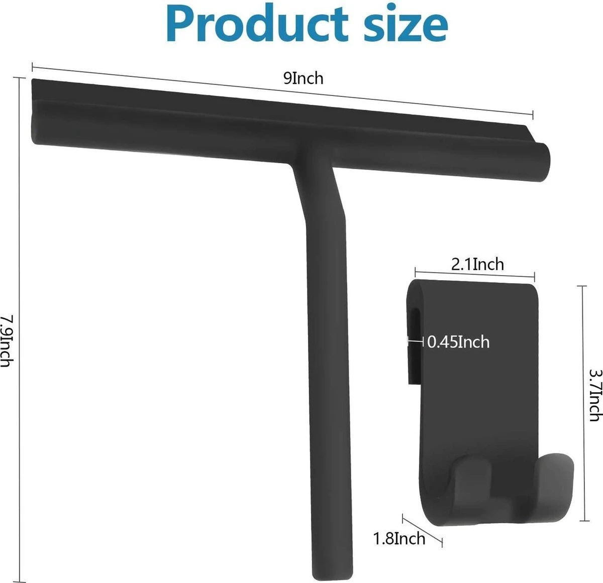 BOTC Douchewisser - Raamwisser - Silicone - 21cm X 16cm - Badkamer Accessoires -Zwart 5 BOTC Douchewisser - Raamwisser - Silicone - 21cm X 16cm - Badkamer Accessoires -Zwart - Afbeelding 3