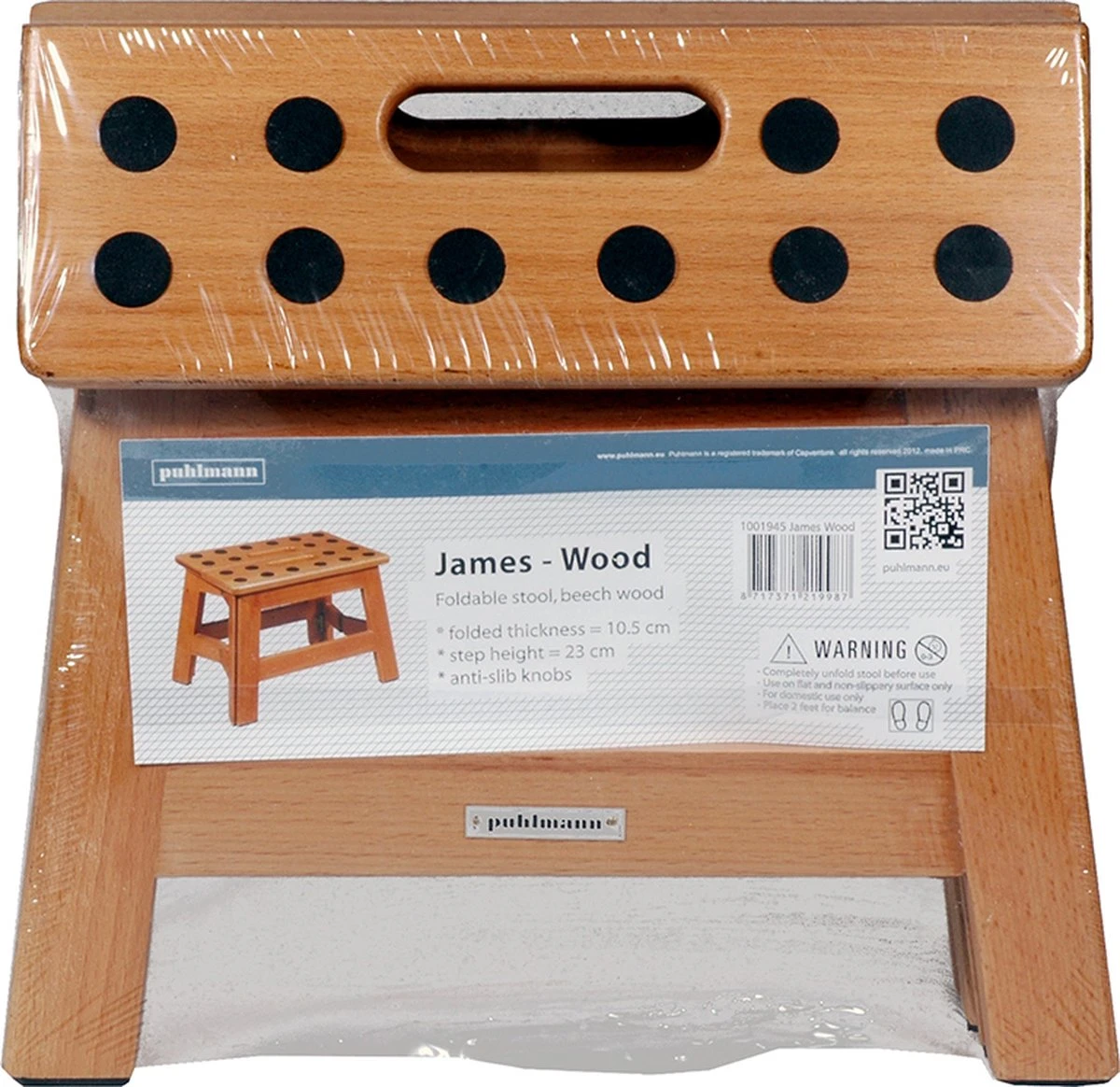 PUHLMANN - Inklapbare Kruk, JAMES, Hout, 23 Cm Hoog, Max 150 Kilo 7 PUHLMANN - Inklapbare Kruk, JAMES, Hout, 23 Cm Hoog, Max 150 Kilo - Afbeelding 5