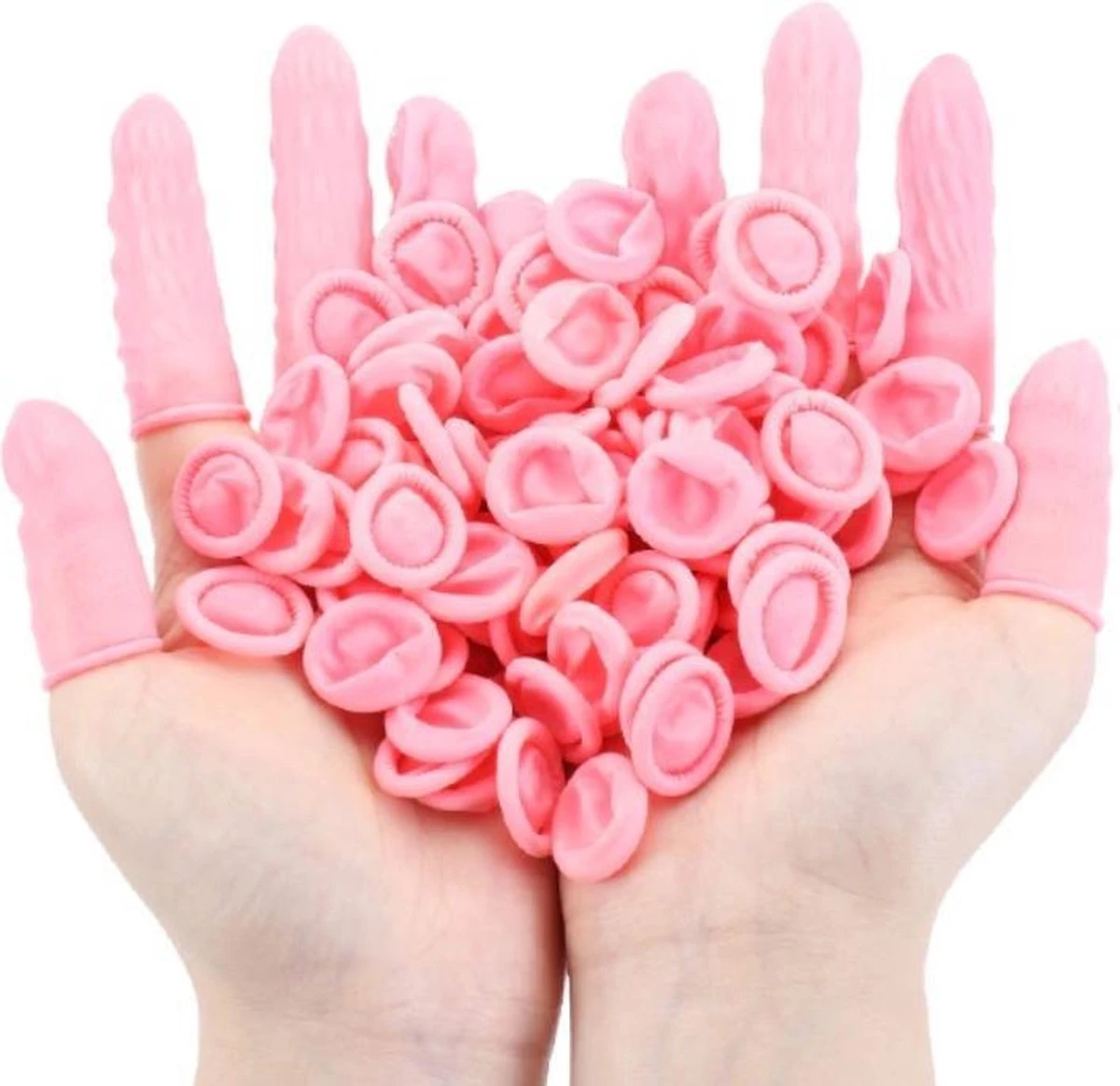 25 X Latex Vingerbeschermer Roze - Vinger Condoom - Horeca - Electronica - Schoonheidsspecialist - Pedicure 3 25 X Latex Vingerbeschermer Roze - Vinger Condoom - Horeca - Electronica - Schoonheidsspecialist - Pedicure