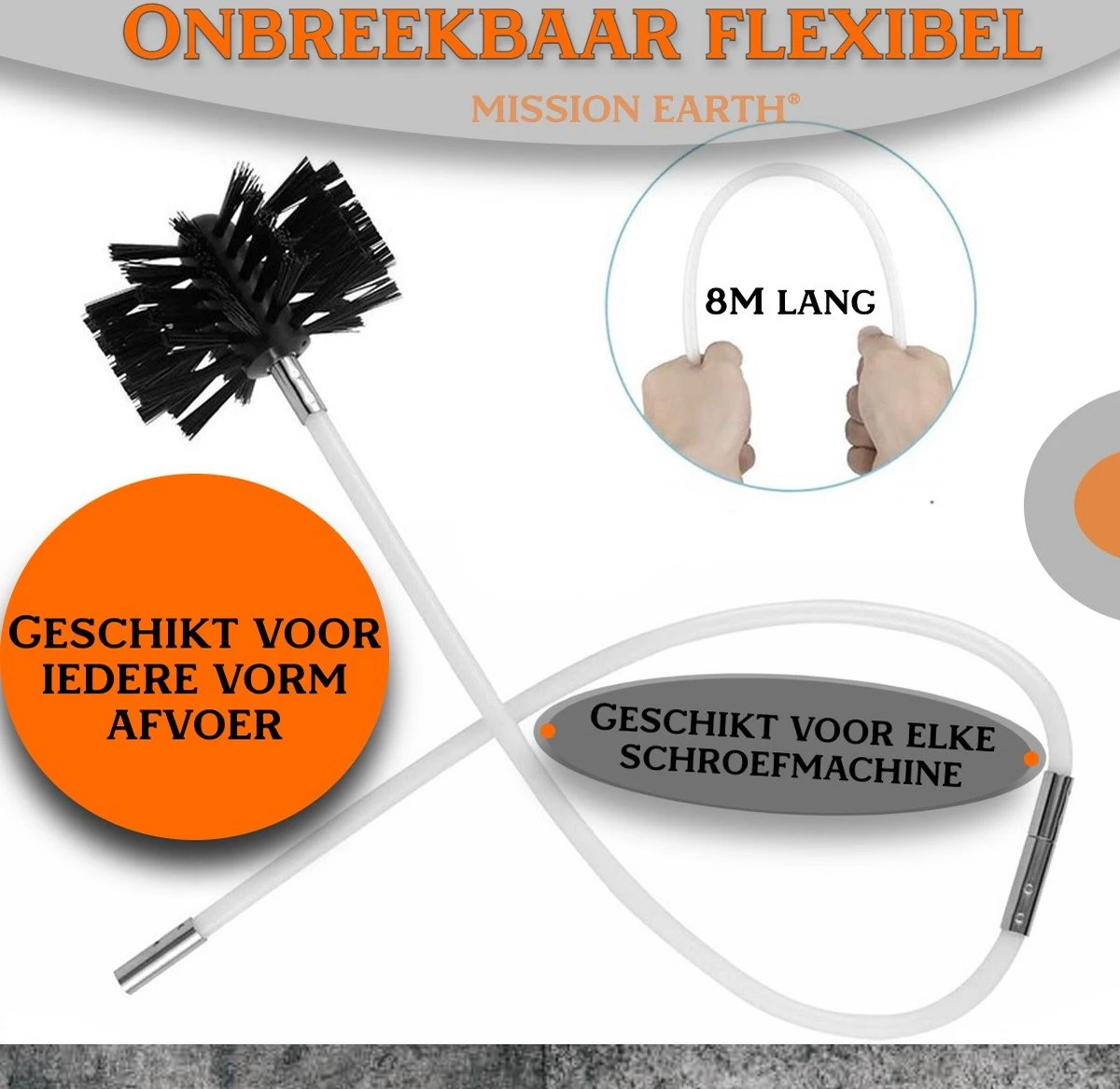 Schoorsteenveegset - 8 Meter - 2 Borstelkoppen - Professioneel - Schoorsteen Borstel - Veegkit - Haardset Voor Houtkachel - Flexibel - Schoorsteenveger - Pelletkachel Accessoires - Schoorsteen Reiniger - Geschikt Voor Boormachines 6 Schoorsteenveegset - 8 Meter - 2 Borstelkoppen - Professioneel - Schoorsteen Borstel - Veegkit - Haardset Voor Houtkachel - Flexibel - Schoorsteenveger - Pelletkachel Accessoires - Schoorsteen Reiniger - Geschikt Voor Boormachines - Afbeelding 4