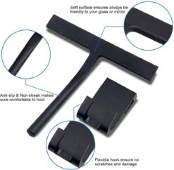 BOTC Douchewisser - Raamwisser - Silicone - 21cm X 16cm - Badkamer Accessoires -Zwart 21 BOTC Douchewisser - Raamwisser - Silicone - 21cm X 16cm - Badkamer Accessoires -Zwart -Bol. 1200x1174