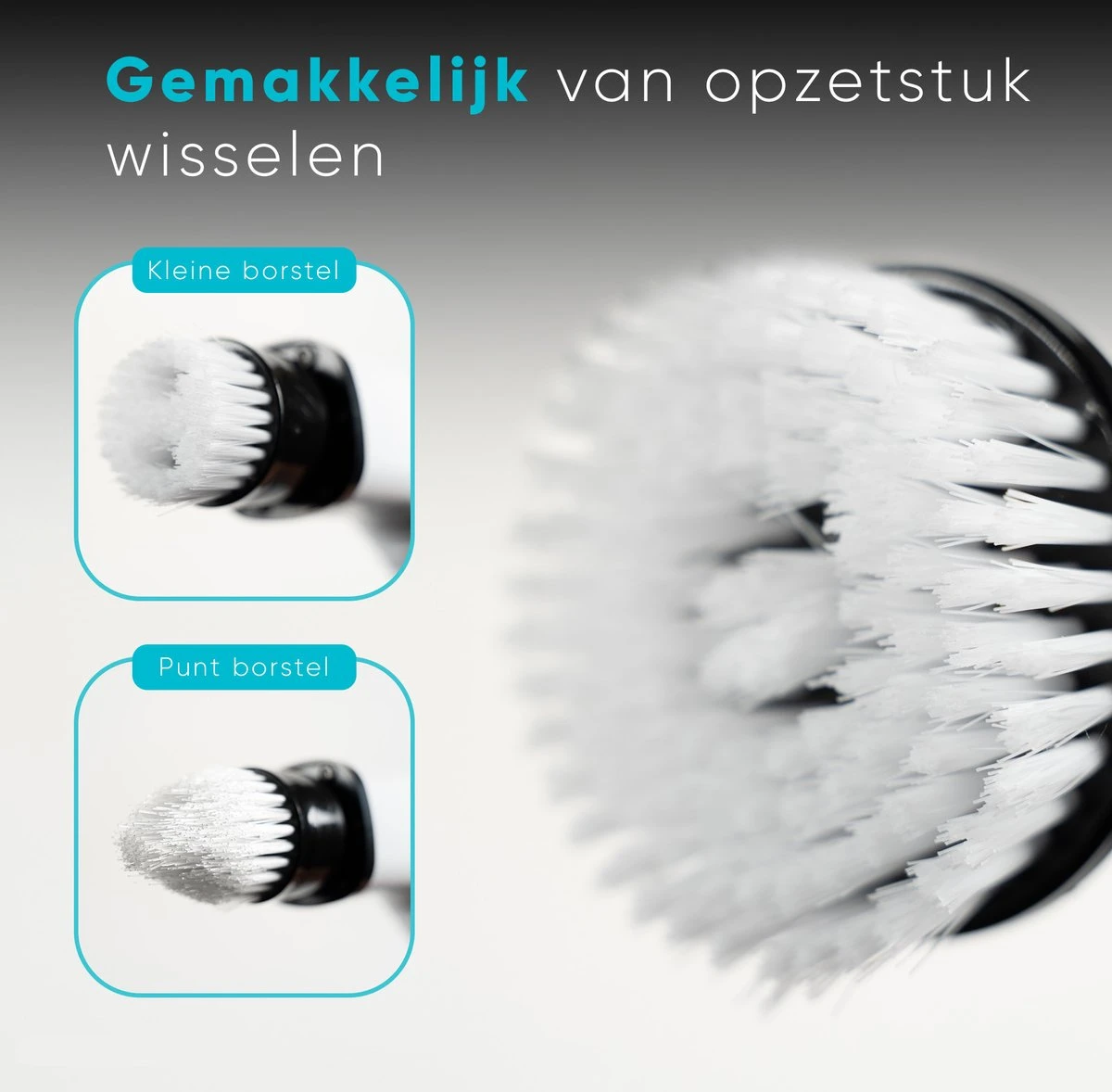 Merkloos Scrubclean Elektrische Schoonmaakborstel-7 In 1 Schrobber Met Steel-2 Standen Poetsmachine-max 130cm-badkamer/keuken/auto +gratis Houder 6 Merkloos Scrubclean Elektrische Schoonmaakborstel-7 In 1 Schrobber Met Steel-2 Standen Poetsmachine-max 130cm-badkamer/keuken/auto +gratis Houder - Afbeelding 4