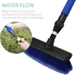 Navaris Telescopische Autowasborstel - Watergevoerde Wasborstel Voor Auto's En Ramen Met Uitschuifbare Lange Handgreep En Zachte Haren - Blauw -Bol. 1200x1182 3