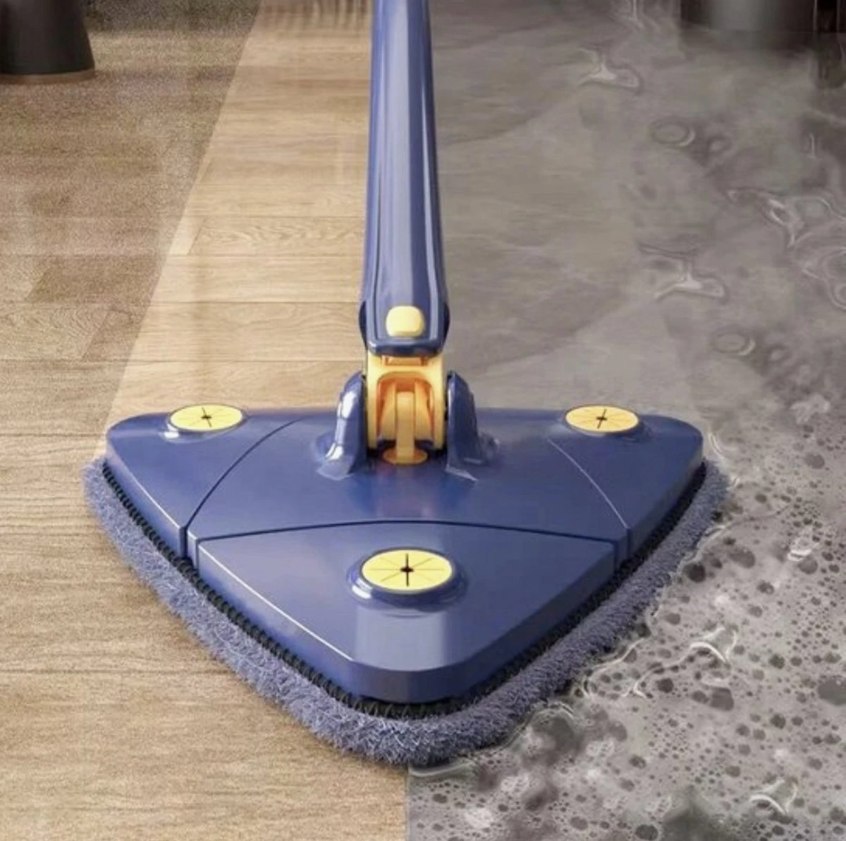 Premium Driehoekige Dweil Met Wringer - Verstelbaar En 360 Graden Draaibaar – Dweilsysteem Incl. 3 Microvezel Doeken 3 Premium Driehoekige Dweil Met Wringer - Verstelbaar En 360 Graden Draaibaar – Dweilsysteem Incl. 3 Microvezel Doeken