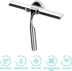 Merkloos Luxe Douchewisser 25 Cm - Aluminium - Inclusief Ophangsysteem - Trekker - Badkamer Accessoires - Raamwisser - Roestvrij Staal -Bol. 1200x1193 3