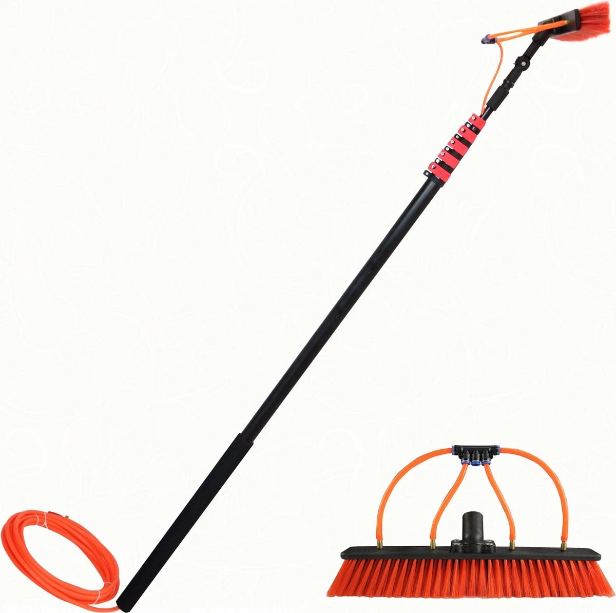 Aqua2Go Telescoopsteel 10,6 Meter - Lichtgewicht Aluminium - 40 Cm. Borstel - Ramen Wassen - Zonnepanelen 3 Aqua2Go Telescoopsteel 10,6 Meter - Lichtgewicht Aluminium - 40 Cm. Borstel - Ramen Wassen - Zonnepanelen