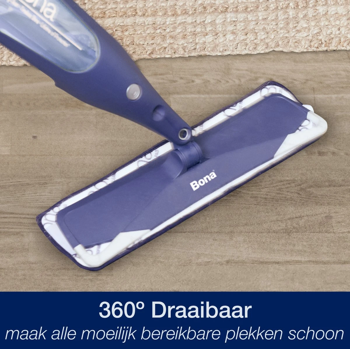 Bona Premium Spray Mop - Alles-in-1 Dweilsysteem - Vloerwisser Inclusief Houten Vloer Reiniger & Microvezel Reinigingspad - Streeploos - Sneldrogend 4 Bona Premium Spray Mop - Alles-in-1 Dweilsysteem - Vloerwisser Inclusief Houten Vloer Reiniger & Microvezel Reinigingspad - Streeploos - Sneldrogend - Afbeelding 2