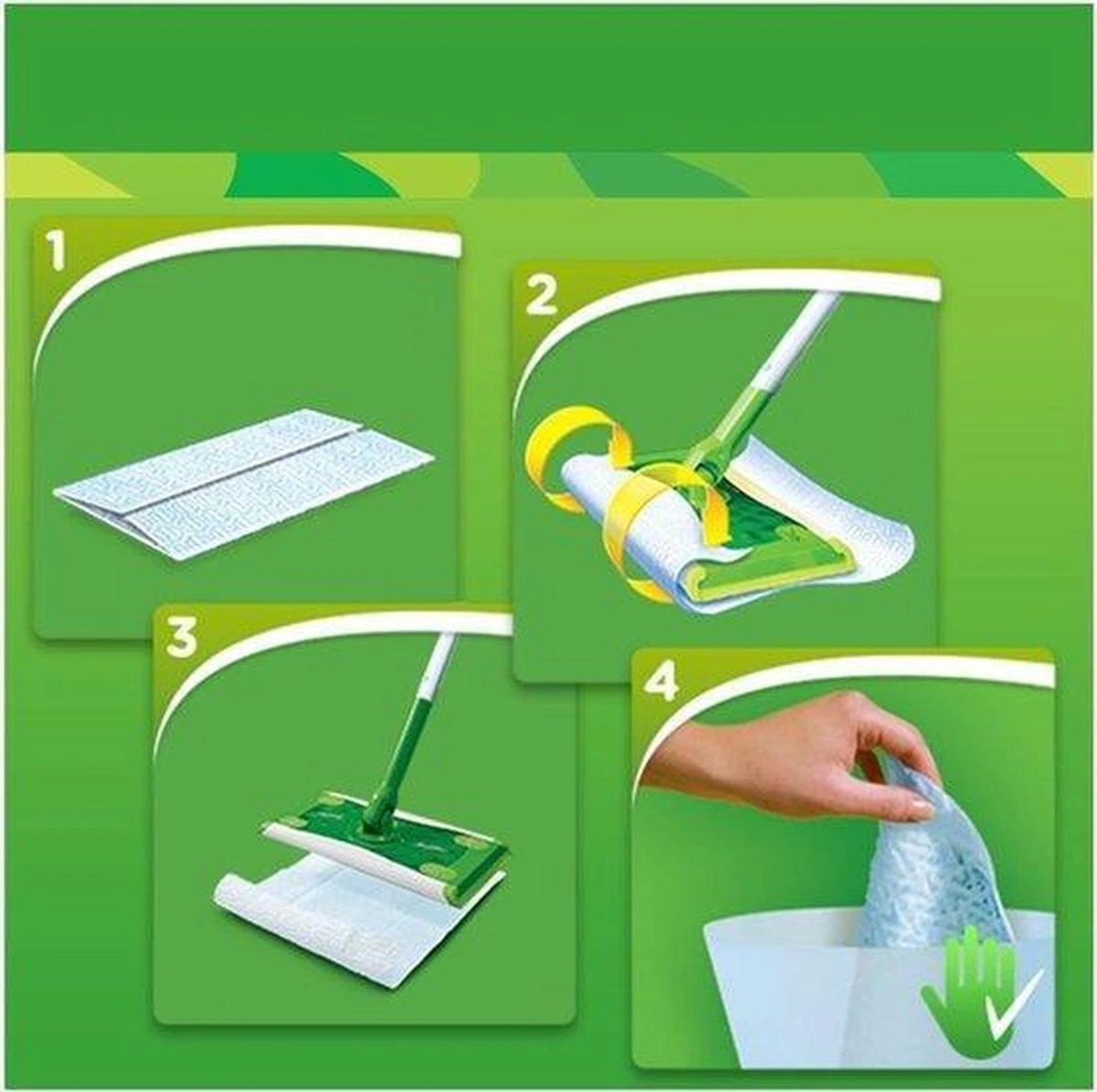 Swiffer Vloerdoekjes Droog XXL 32 Doekjes (2x16) 4 Swiffer Vloerdoekjes Droog XXL 32 Doekjes (2x16) - Afbeelding 2