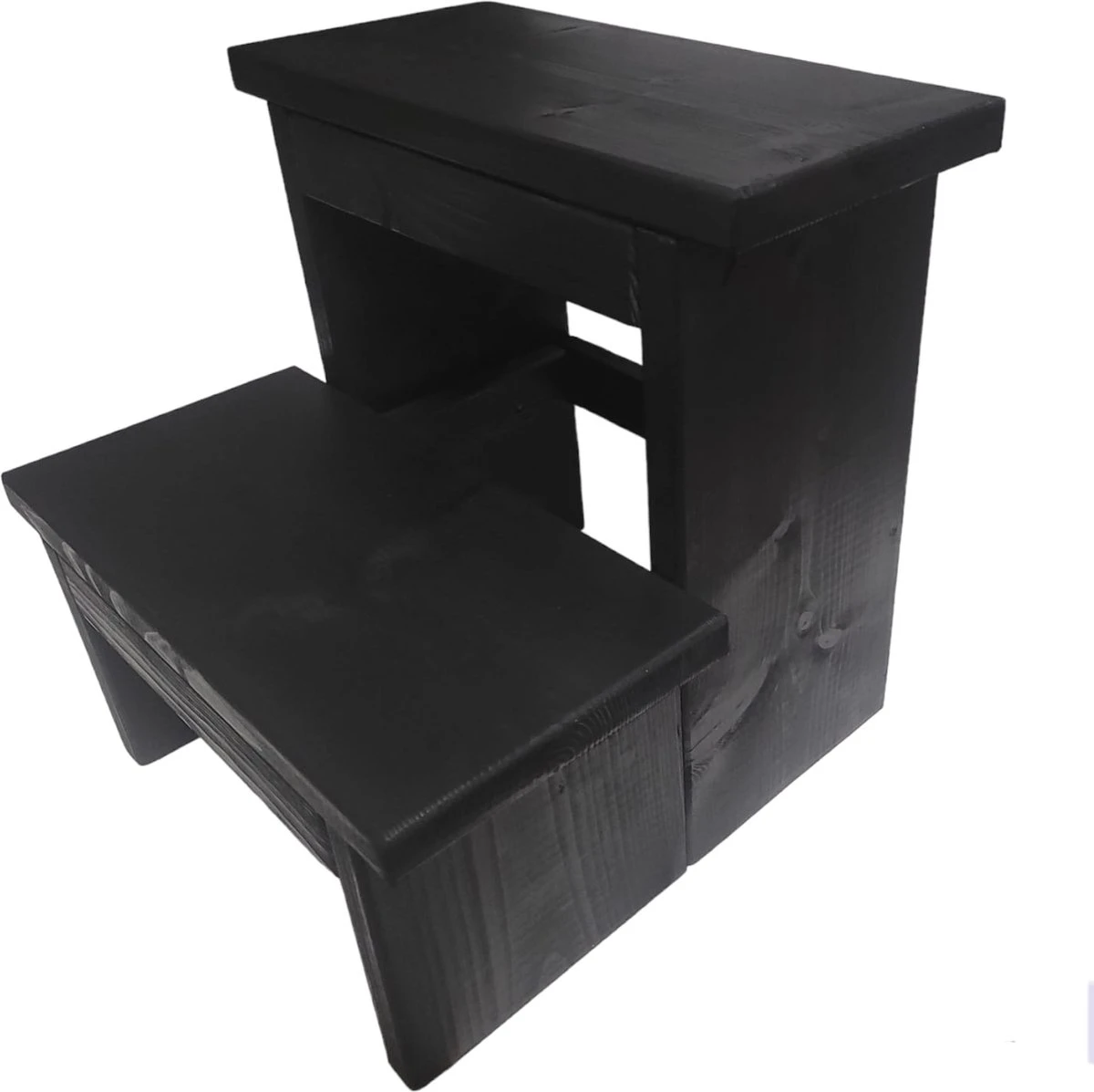 KEUKENTRAPJE-STEIGERHOUT-ZWART 4 KEUKENTRAPJE-STEIGERHOUT-ZWART - Afbeelding 2