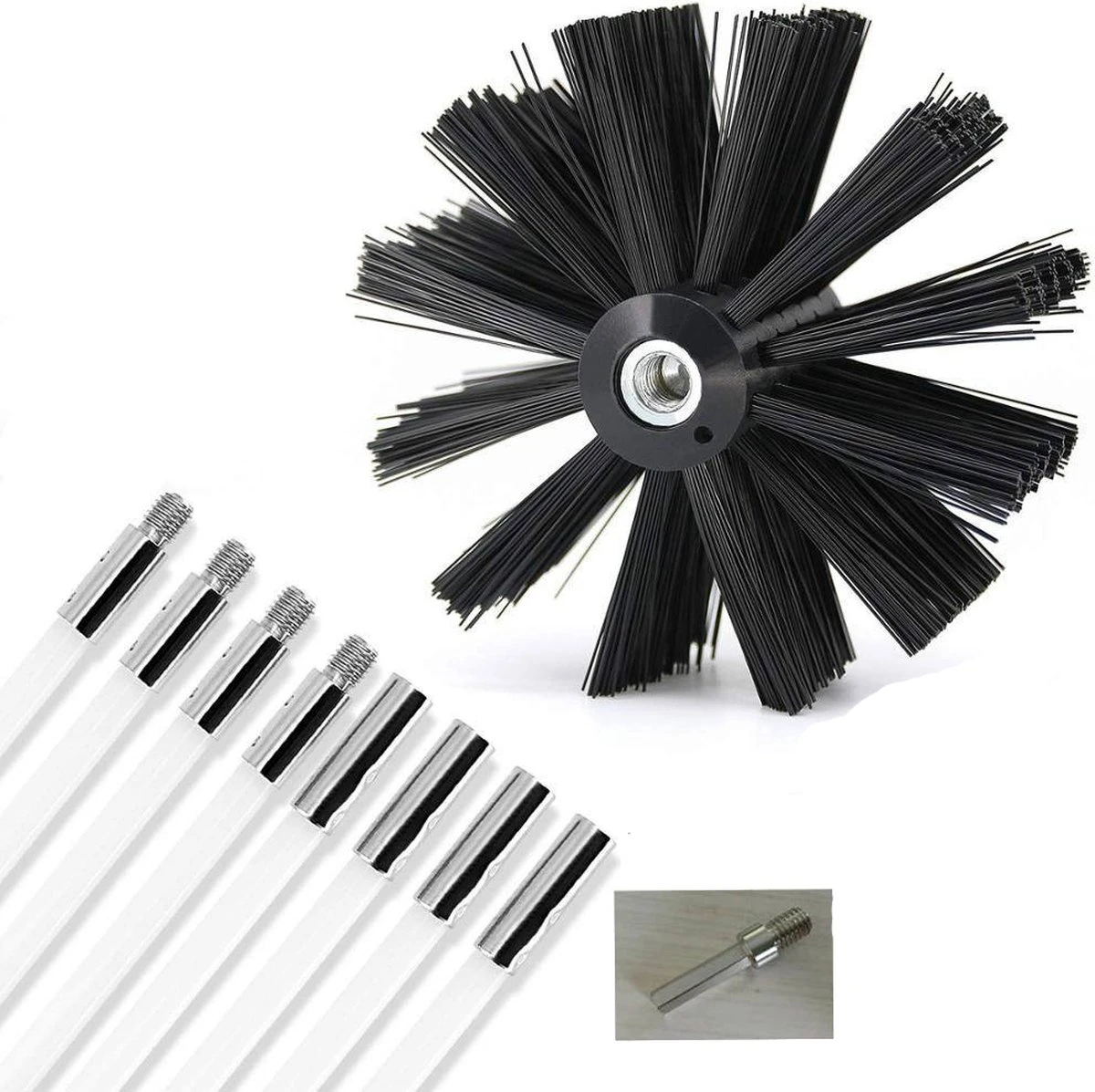 Kibani Schoorsteenborstel 9 Meter - Schoorsteenreiniger - Schoorsteenveger - Schoorsteenveegset - Schoorsteen Borstel - Veegkit - Borstelset Voor Boormachine - Boormachine 4 Kibani Schoorsteenborstel 9 Meter - Schoorsteenreiniger - Schoorsteenveger - Schoorsteenveegset - Schoorsteen Borstel - Veegkit - Borstelset Voor Boormachine - Boormachine - Afbeelding 2