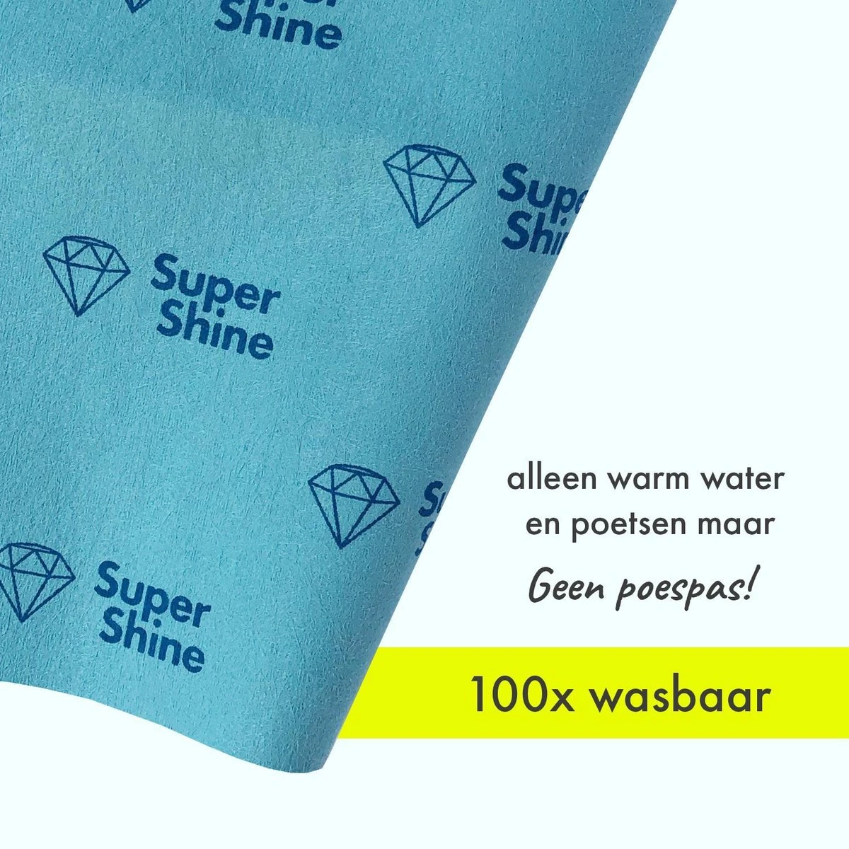 Super Shine Microvezeldoekje - Medium - 25 X 35 Cm - Wasbaar - Super Sterk 6 Super Shine Microvezeldoekje - Medium - 25 X 35 Cm - Wasbaar - Super Sterk - Afbeelding 4