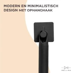 Mellira - Vloerwisser - Vloertrekker Met Steel - Watertrekker Voor Douche - Douchewisser Badkamer - Inclusief Ophanghaak - RVS - Zwart (kerstcadeau Met Verpakking) -Bol. 1200x1200 129