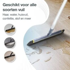 Merkloos Vloertrekker Met Steel - Perfect. Voor Vloer & Raam - Verstelbare Lengte - 180 Graden Draaibaar - Douchewisser - Vloerwisser - Verwijderbare Handgreep-130 Cm -Bol. 1200x1200 134