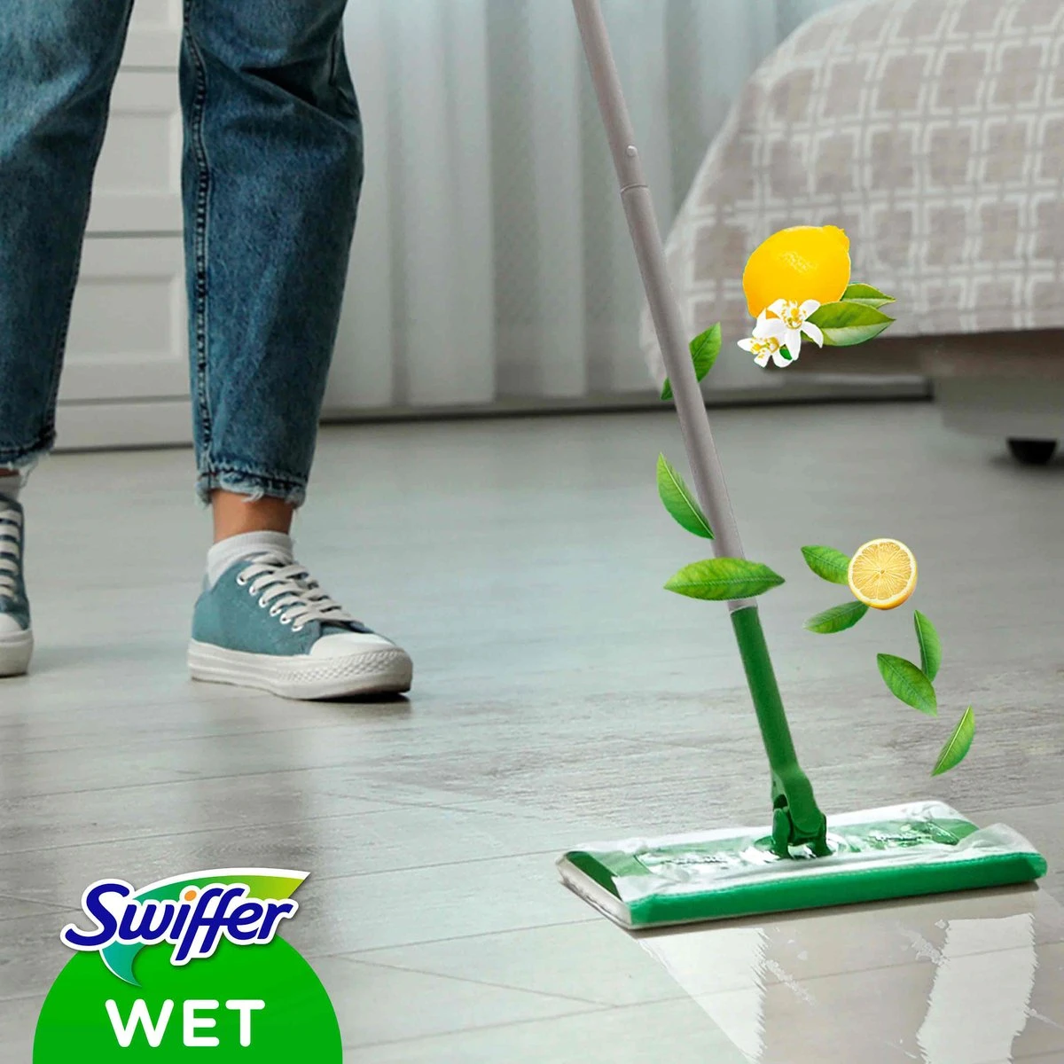 Swiffer Vloerreiniger - Vochtige Vloerdoekjes - Geur Van Citrus Fresh - Voordeelverpakking 2 X 48 Stuks 6 Swiffer Vloerreiniger - Vochtige Vloerdoekjes - Geur Van Citrus Fresh - Voordeelverpakking 2 X 48 Stuks - Afbeelding 4