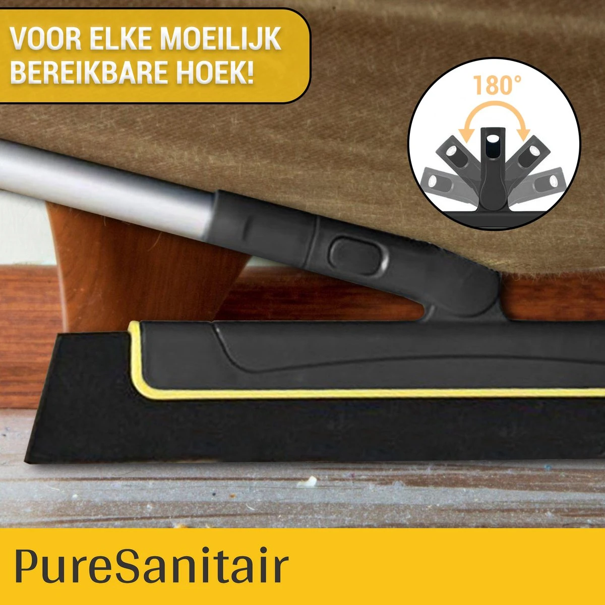 PureSanitair Vloertrekker – Vloerwisser - Raamwisser – Vloertrekker Met Steel – Raamtrekker – Ramenwisser 7 PureSanitair Vloertrekker – Vloerwisser - Raamwisser – Vloertrekker Met Steel – Raamtrekker – Ramenwisser - Afbeelding 5
