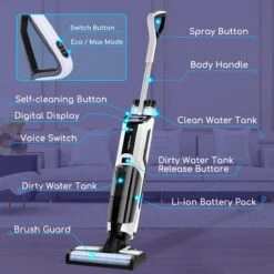 Aigostar 3 In 1 Vloerreiniger - Stofzuiger En Dweilen In 1 - Steelstofzuiger Met Dweilfunctie - Dweilapparaat Draadloos - Whale 33ZDR 18 Aigostar 3 In 1 Vloerreiniger - Stofzuiger En Dweilen In 1 - Steelstofzuiger Met Dweilfunctie - Dweilapparaat Draadloos - Whale 33ZDR -Bol. 1200x1200 282