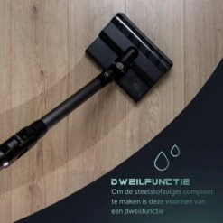 JAP Cyclone C3 - 4in1 Steelstofzuiger - Met Dweilfunctie - Anti-allergie - Snoerloos - Stofzuiger Zonder Zak - Verwisselbare Accu -Bol. 1200x1200 323