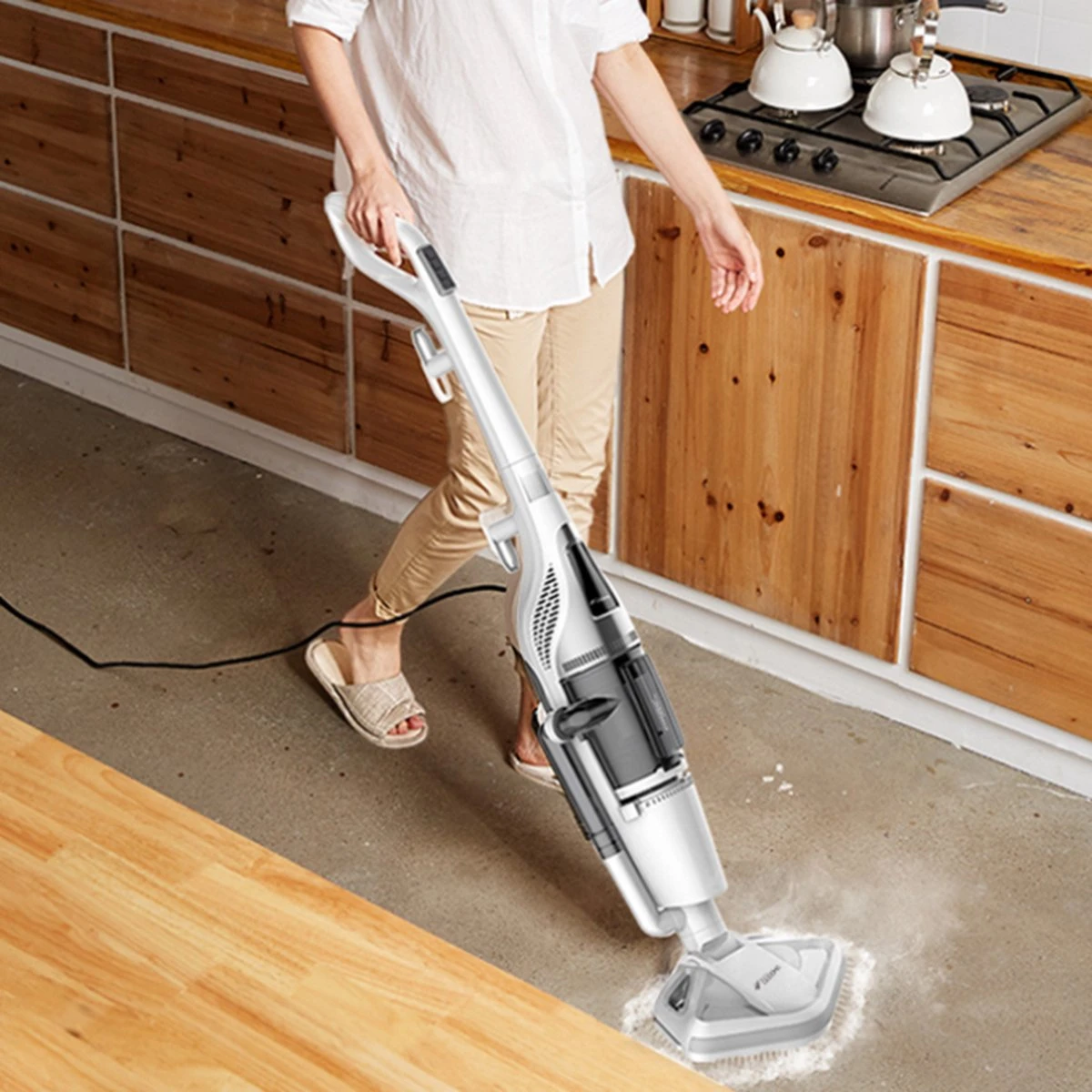 Deerma ZQ990W Stoomreiniger En Stofzuiger 2 In 1 - Stoomzuiger - Dweil - Zakloos - Vloer - Tapijt - Laminaat - Tegels 19 Deerma ZQ990W Stoomreiniger En Stofzuiger 2 In 1 - Stoomzuiger - Dweil - Zakloos - Vloer - Tapijt - Laminaat - Tegels - Afbeelding 17