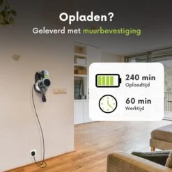 Qoncillio® Steelstofzuiger - Draadloos - Dweilfunctie - Digitaal Display - Stofzuiger & Kruimelzuiger Zonder Zak -Bol. 1200x1200 350