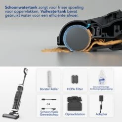 Tineco® - Draadloze Stofzuiger - Zonder Zak - Wassen En Stofzuigen - Floor One S3 Breeze - 220W Vermogen - Sterke Zuigkracht - 3-In-1 Apparaat - 4000mAh Batterij 17 Tineco® - Draadloze Stofzuiger - Zonder Zak - Wassen En Stofzuigen - Floor One S3 Breeze - 220W Vermogen - Sterke Zuigkracht - 3-In-1 Apparaat - 4000mAh Batterij -Bol. 1200x1200 353