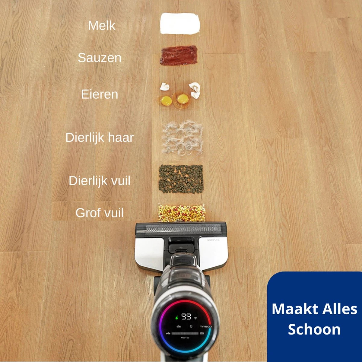 Tineco® - Draadloze Stofzuiger - Zonder Zak - Wassen En Stofzuigen - Floor One S3 Breeze - 220W Vermogen - Sterke Zuigkracht - 3-In-1 Apparaat - 4000mAh Batterij 9 Tineco® - Draadloze Stofzuiger - Zonder Zak - Wassen En Stofzuigen - Floor One S3 Breeze - 220W Vermogen - Sterke Zuigkracht - 3-In-1 Apparaat - 4000mAh Batterij - Afbeelding 7