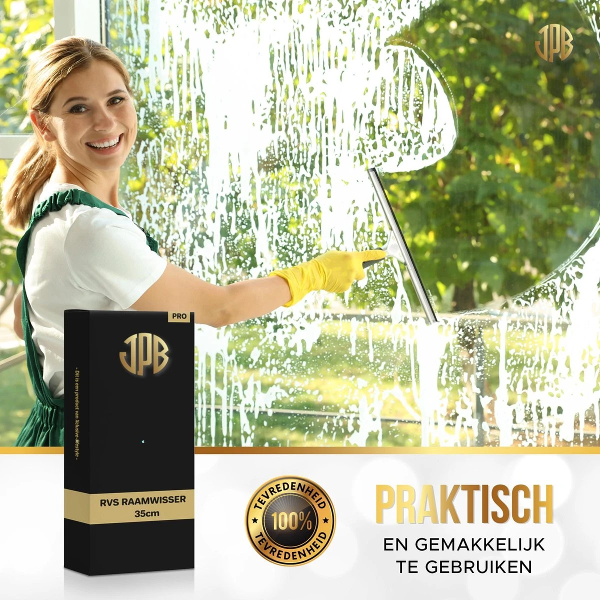 RVS Raamtrekker - 35cm - Raamwisser - Hoogwaardig RVS - Professioneel En Huishoudelijk Gebruik - Verwisselbaar Rubber 7 RVS Raamtrekker - 35cm - Raamwisser - Hoogwaardig RVS - Professioneel En Huishoudelijk Gebruik - Verwisselbaar Rubber - Afbeelding 5