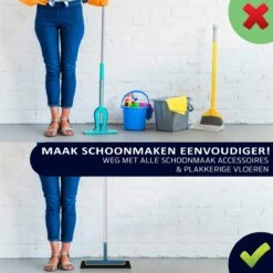 Taxtic® Vloerwisser – Vloertrekker Met Steel – Douchewisser - Vloertrekker – Vloerwisser Badkamer – Trekker - Ophangstuk -Bol. 1200x1200 4