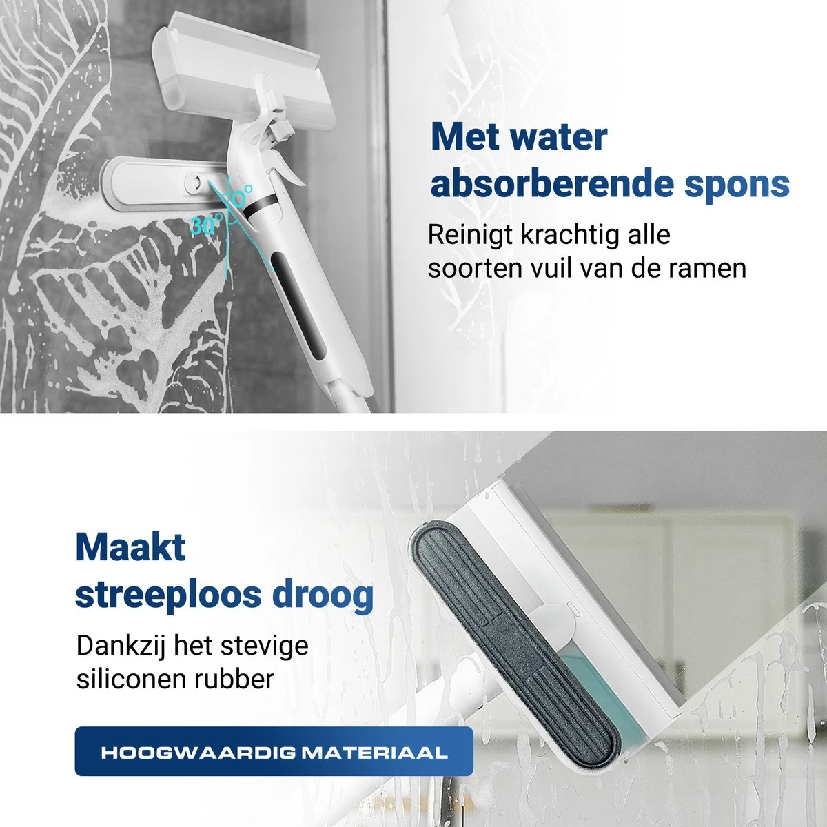 4-in-1 Raamwisser Met Telescoopsteel En Spray-functie - 110cm - Ramenwasser - Ramenwisser 4 4-in-1 Raamwisser Met Telescoopsteel En Spray-functie - 110cm - Ramenwasser - Ramenwisser - Afbeelding 2